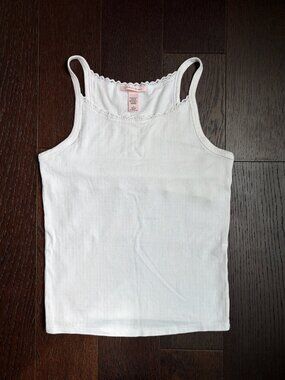 Victoria’s Secret Cotton Eyelet Tank Top / Cami (White) - Medium